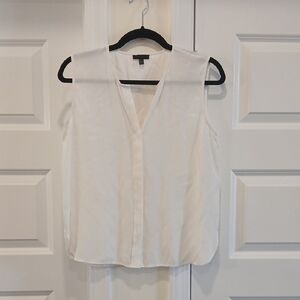 ATM 100% Silk White Sleeveless Blouse Size XS